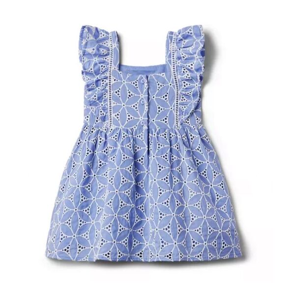 Janie and Jack The Eyelet Petal Dress Size 10 Girls - Picture 2 of 4